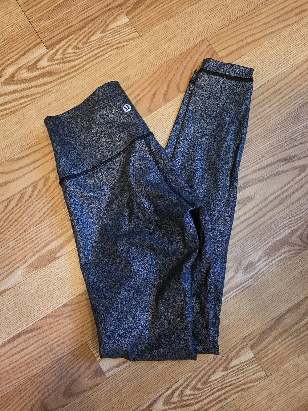 lululemon athletica Black Metallic Sparkle High-Rise Leggings